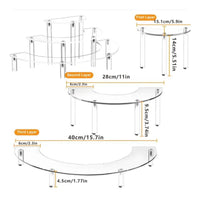 3 Tier Acrylic Display Stand Space Saving Transparent Perfume Display Rack