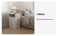 Narrow Drawer Chest Space-Saving Bedside Cabinet Slim dimension for Office, Closet