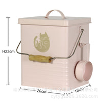Large Capacity Pet Food Storage Bucket, Sealed and Moisture-Proof, 4L
