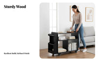 Rolling Side Table Multi-Functional Storage Trolley Space-Saving