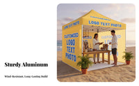 1 Piece Outdoor Tent Waterproof Portable Canopy Rainproof Quick-setup Exhibition Shelter with Aluminum Alloy Frame Suitable for Event Organizers Families Markets Party
