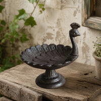 Bird Feeder with Peacock Vintage Vessel Heavy Duty for Balcony