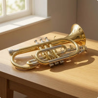 Cornet Kit Compact Cornet with Carrying Case Beginner-Friendly Brass Instrument for Students, Practice