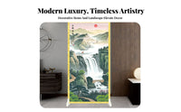 New Chinese Design Single Panel Partition Movable Single-Panel Art Screen Mobile Room Divider Light Luxury Aesthetic for Interior Designers, Office Workers, Business Owners, Entryway, Studio Apartment, Bedroom, Restaurant