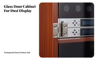 Wooden Amplifier Cabinet with Wheels Multi-layer Audio Component Stand Strong Load-bearing Media Storage Adjustable Shelves Suitable for Audiophiles Living Room