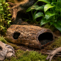 Leopard Gecko Shelter, Aquarium Ornament, Hideout, Cave-Type Shelter, Tank Hideout, Ceramic, Brown, Beige