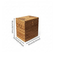 Rattan Storage Box Material Brown Storage Chest Dustproof for Bedroom