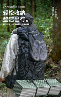 Outdoor Backpack External Shoe Bag Lightweight Breathable Mesh Travel Hiking Shoe Storage Bag Portable Moisture-Proof Odor-Proof