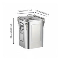 Stainless Steel Bucket Easy to Tidy Rectangle Steel Bucket Metal Pail