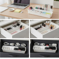 4 Pieces Desk Drawer Organizer Tray Low-Profile Drawer Organizer Tray Compartmented for Office