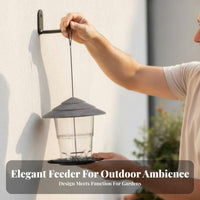 Foldable Avian Feeder Ready to Hang Hanging Avian Feeder Garden Accessory Weather Resistant 360-Degree Perch for Balcony