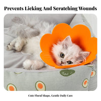 Flower Elizabethan Lightweight Flower Shape Pet C Single Easy to Easy to Maintain Gentle Elizabethan for Cats, Small Dogs, Post-Surgery Recovery