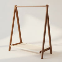 Triangular Frame Clothes Rack Freestanding Clothes Rack with Shelf Furniture Foldable Space-Saving for Children, Entryway