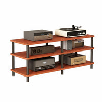 1 Audio Component Cabinet Multi-tier Equipment Rack High Load Capacity Sturdy Construction Open Shelf Amplifier Stand Suitable for Audiophiles Home Entertainment Living Room Household Storage Gift Giving