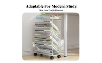 Space-Saving Under Desk Storage Rack Large Capacity Multi-Layer Book Organizer Installation-No-Installation Mobile Bookshelf Easy Assembly for Students, Office Workers, Dormitory, Classroom, Dorm Room, Study