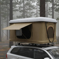 Automatic Opening Hard Shell Roof Tent Waterproof Rooftop Tent 2-3 Person Outdoor Gear Includes Telescopic Ladder for Campers