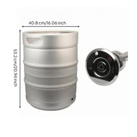 50L Beer Keg Handhold Openings Stainless Steel Keg Silver Drink Storage