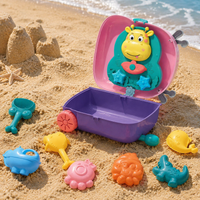 7PCS Bathtub Toys for 0-3 Years, Kids Bath Set with Storage Bag, Educational Learning Water Play Sand Play Toys