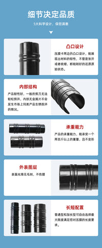 大棚配件塑料黑夹子膜卡扣6分管压膜卡子固定卡钢管卡扣ABS合金卡