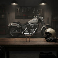 Metal Straight-Crossbar Handlebar Bent Motorcycle Handlebar with Risers Upward Swept Riser Ergonomic