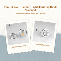 Crystal ceiling light, 3-color dimming