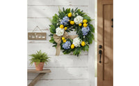 Artificial Lemon Wreath Ready to Hang Hydrangea Wreath Indoor Outdoor Use