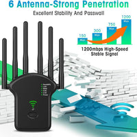 AC1200M双频中继器 无线信号放大器 5G大功率扩展器wifi Repeater