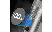 Four-Mode Flashlight with Digital Display Aluminum-Alloy Flashlight with Side Light LED Multifunction Light Long Lasting for Emergency