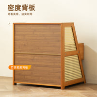 Vintage Style Solid Wood Nightstand with Storage for Bedroom