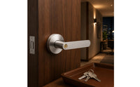 Keyed Lever Lockset Round Rosette Keyed Lever Lock Long-Lasting