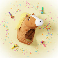 Fuzzy Horse Head Hat Photo Prop Funny Creature Costume Hat for Party