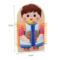 Hand-Eye Coordination Toddler Busy Board Cognitive Development Educational Method Busy Board Sturdy Construction Wooden Dressing Skills Toy Travel Friendly for Toddlers, Preschool