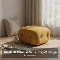 CumulusShaped Pouf inviting Seating Upholstered Floor Seat Comfortable for Homeowners