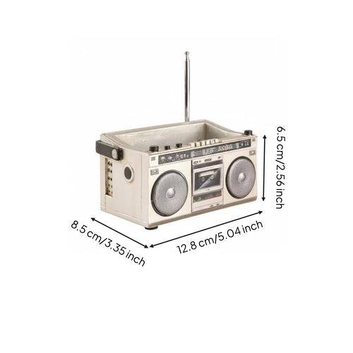 Tape Recorder Flower Pot Creative Design Radio Planter Realistic Shape for Desk