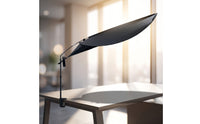 Black Desk Sunshade with Clamp Adjustable Workstation Sunshade with Storage Bag Telescopic Shade Screen Glare Reduction for Work-from-Home Workers, Students, Home Office