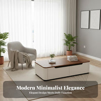 TV Stand and Coffee Table Set Construction Media Console and Center Table Set Scratch-Resistant Modern Entertainment Furniture