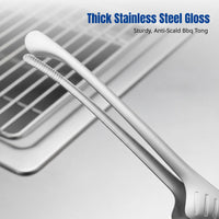 Stainless Steel Food Tongs, 430 Korean BBQ Tongs, Round & Pointed Head, Modern minimalist design, Anti-Scald, Kitchen, Buffet