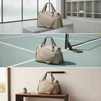 Zippered Pickleball Bag with Shoe Compartment Structured Pickleball Duffel Bag Versatile Handshands-off for Gym Goers