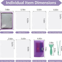 A5 Reusable Sticker Collection Binder with Storage Pages, Release Paper, Zipper Bag