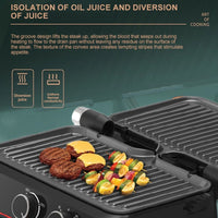 2-in-1 Detachable Electric Grill and Waffle Maker, 1500W, 220V EU Plug