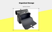 Waterproof PU leather motorcycle saddlebag