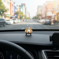 Aesthetic Decor Cartoon Cat Car Ornament Funny Cute Kitten Car Statue Easy to Install for Center Console