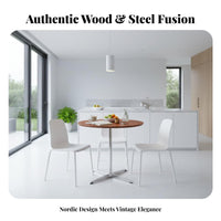 Round Pedestal Table fluted Base Indoor Furniture Nordic designSaving for duos