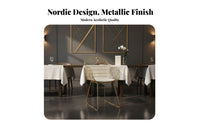 Upholstered Side Chair Hollow Backrest Wireframe wing-shaped Chair Easy Assembly