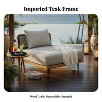 4 Pieces 4-Piece Wooden Patio Group Sturdy Wood Frame Exteriordoor Furnishing Flexible Combination Weather-Resistant for Terrace