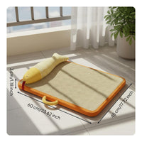 Pet Bed Breathable Pet Mat Detachable and Washable Cat Cooling Bed with Pillow for Cats, Dogs