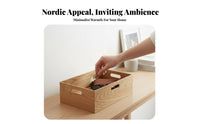 Rectangular Catchall Japanese-Inspired Design Wavy border Catchall Tray Multi-Purpose Space Saving for Homeowners, Entryway