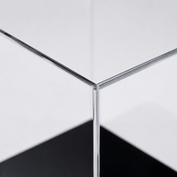 Acrylic Display Cabinets, Clear Figure Display Case 20x20cm, Dustproof Collectible Display Case with Black Base