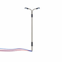 Double-Head Model Light Battery Powered Miniature Street Light for Diorama