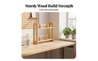 Desktop Shelf with Pegboard Space-Saving Office Furniture Sturdy Construction
